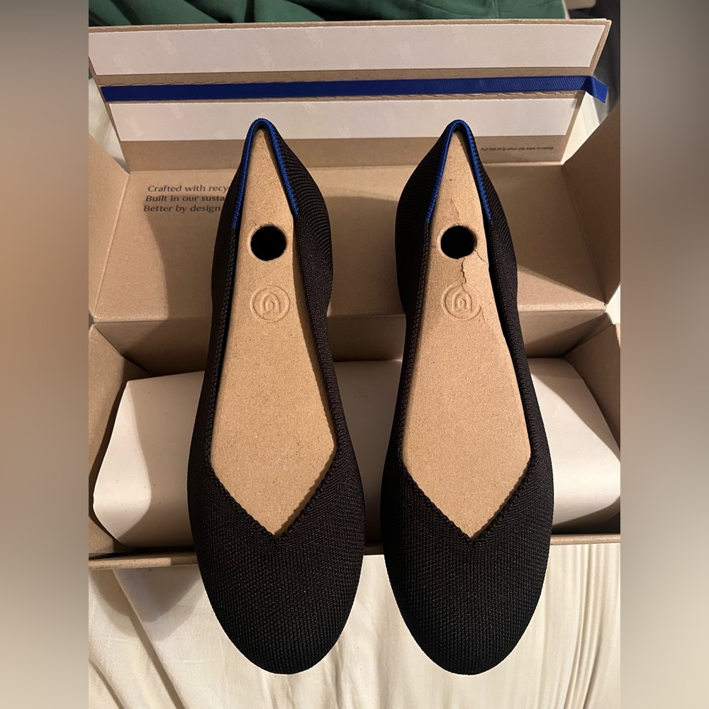 Rothy's Black and Blue Women's Flats